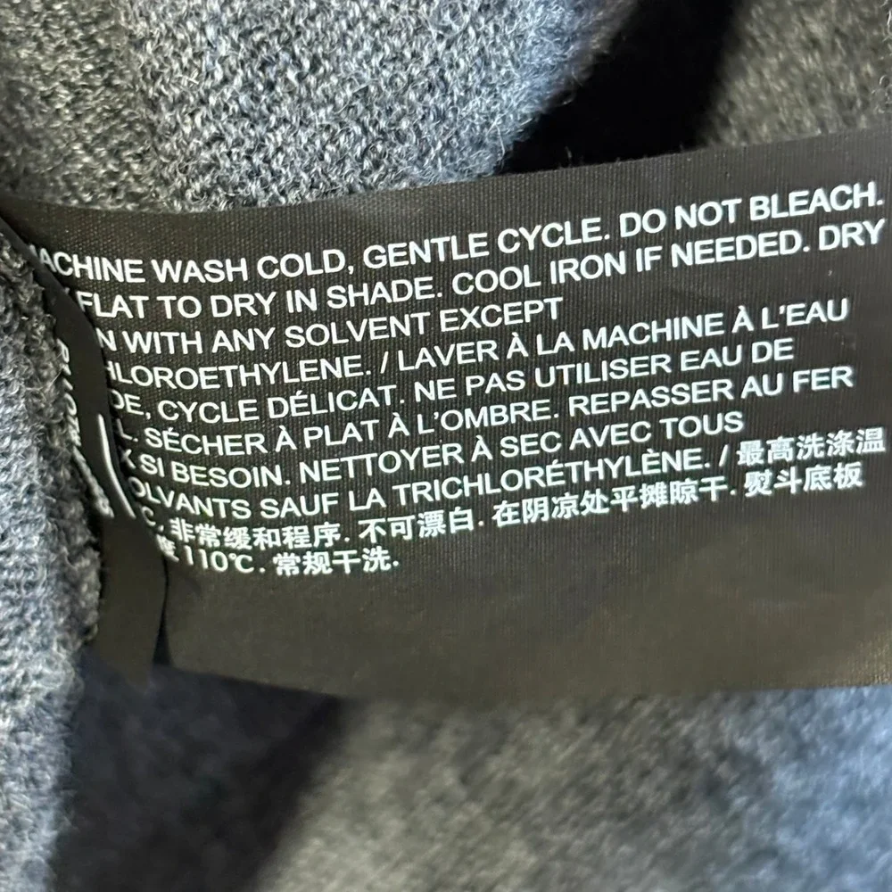 Theory Wool Blend Sweater Mens XL‎ Charcoal Gray Crewneck NEW $285